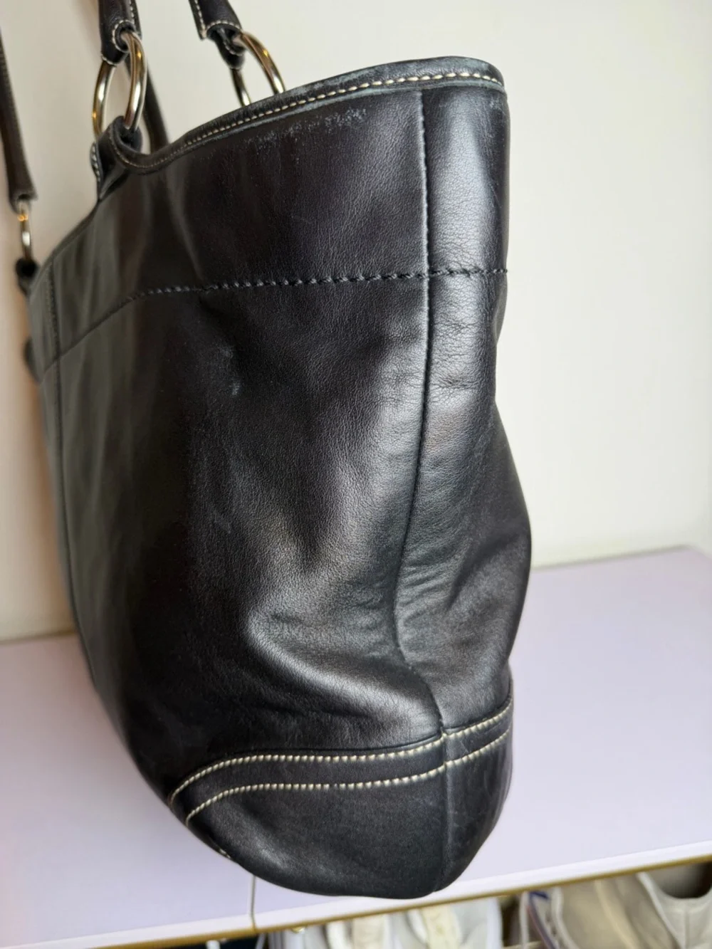 Vintage Coach Soho Large Business Tote y2k leather bag Coach